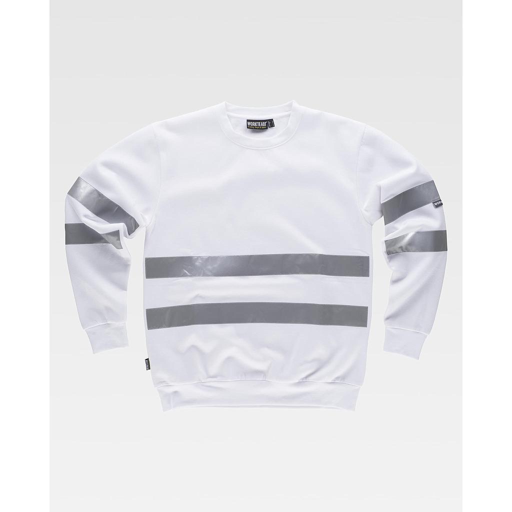 SUDADERA C/RED BANDAS REFLECTANTES+S