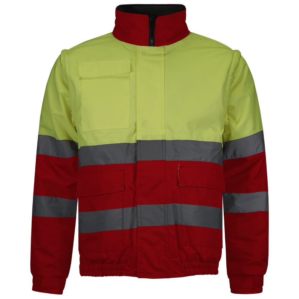 Cazadora bomber con faldón manga desmontable combinada av+S