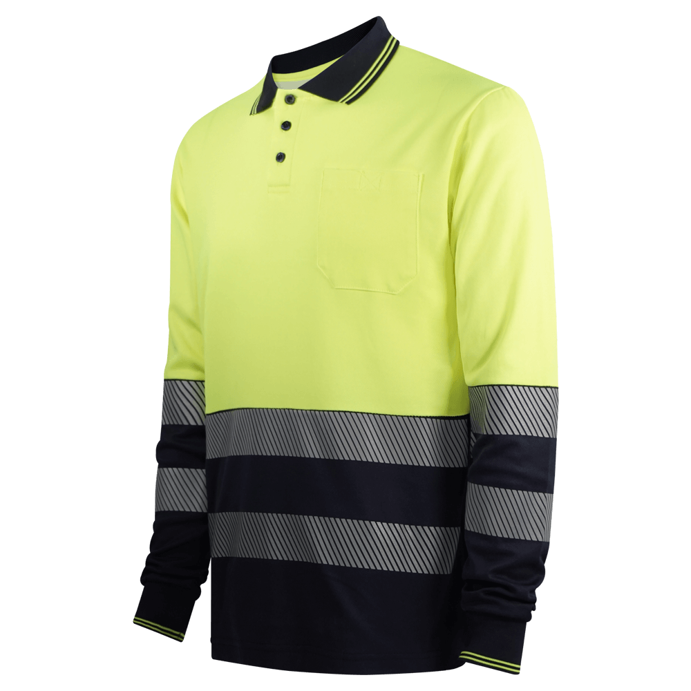 Segmentadas polo pique manga larga combinado av+S