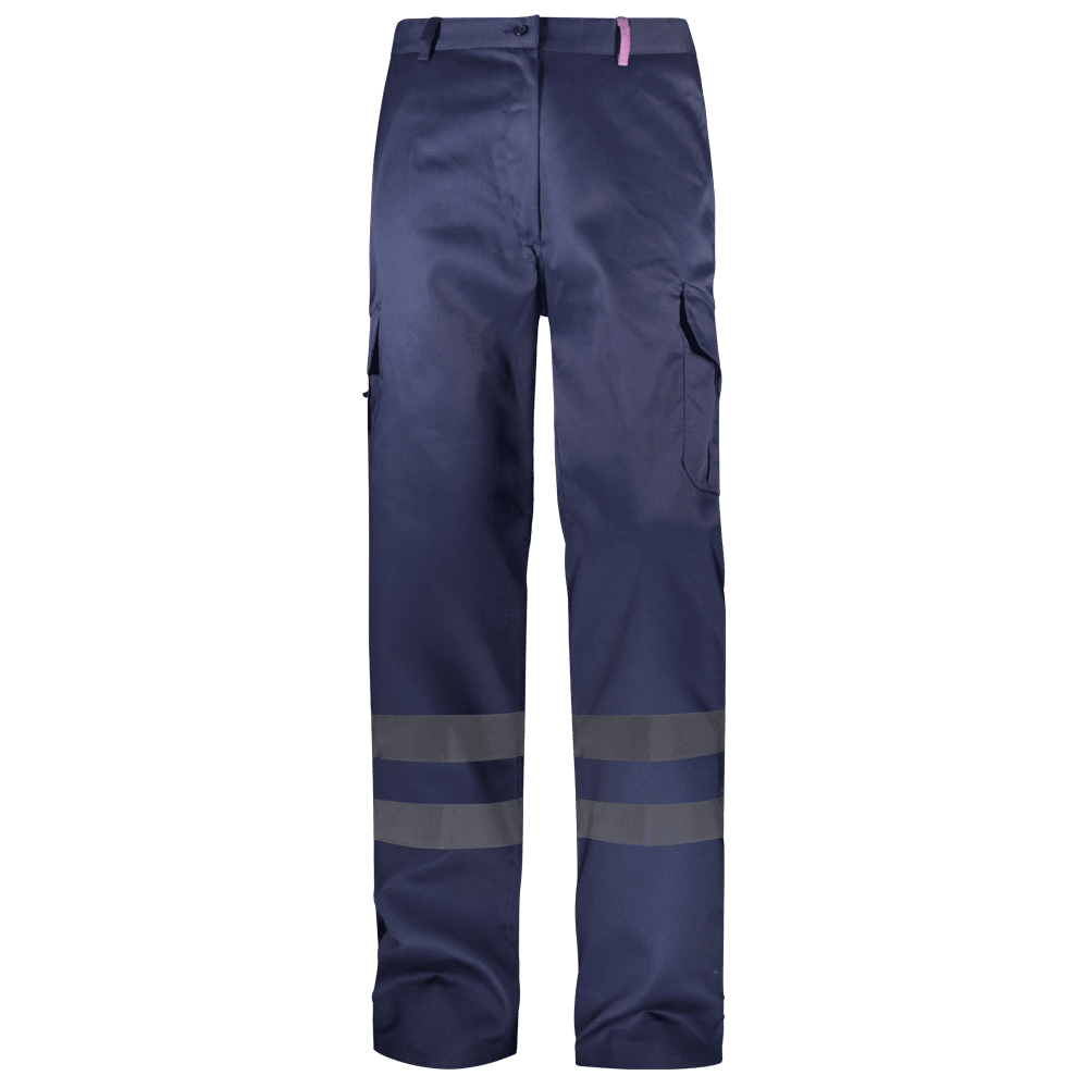 Pantalón multibolsillos básico con bandas mujer.+S