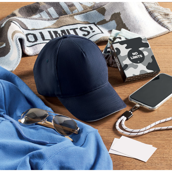 GORRA 5 PANELES ALG SINGA NEGRO.+S