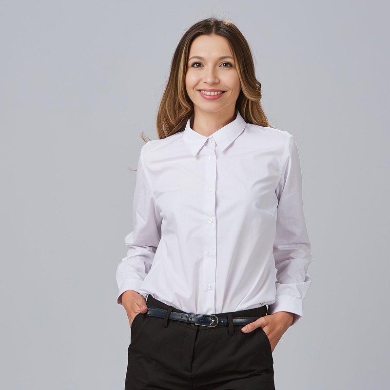 CAMISA MUJER M/L ELASTAN &quot;RED LINE&quot;+S