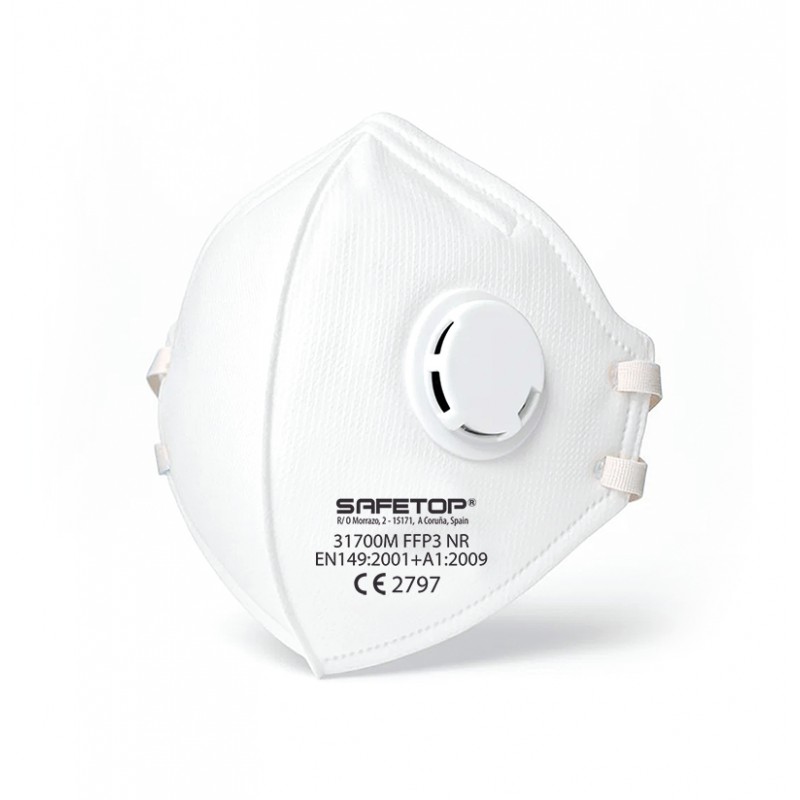 MASCARILLA FFP3 PLEGABLE VERTICAL C/VALVULA+S