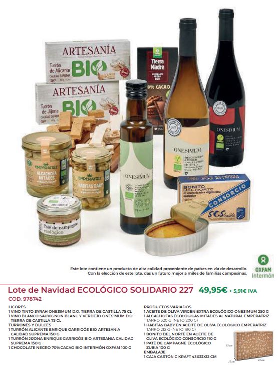 LOTE DE NAVIDAD ECOLOGICO SOLIDARIO 227+S