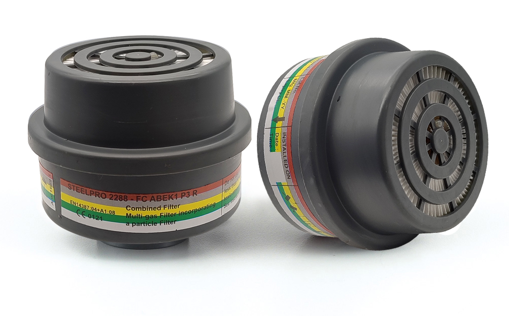 Filtros de rosca STEELPRO para media máscara "BREATH" (ABEK1P3)+S