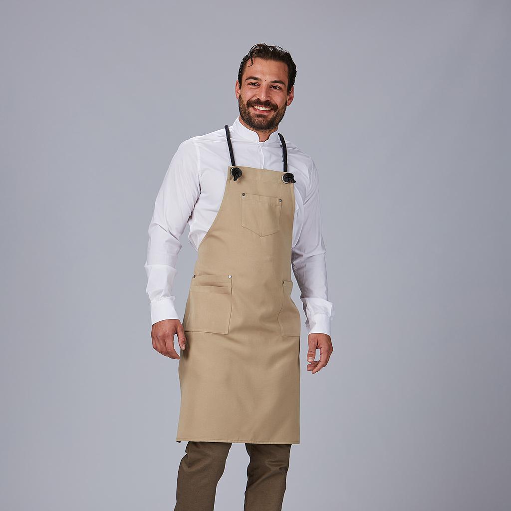 DELANTAL PETO CORDÓN TRENZADO 88X74 CM+S