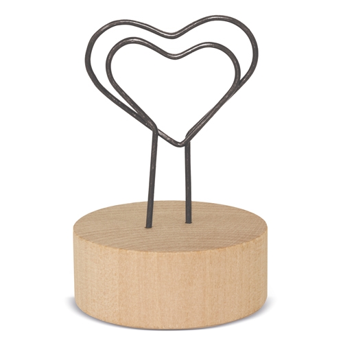 Memo Clip Con Base De Madera &quot;love U&quot;+S