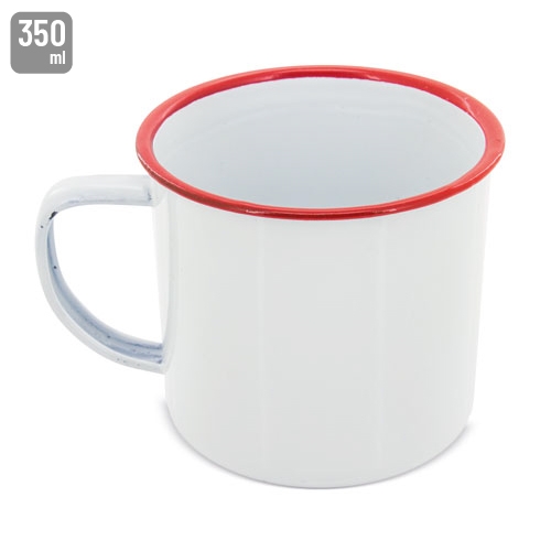 Mug Metálica Esmaltada retro Reborde+S
