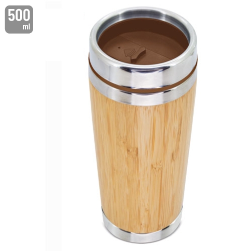 Vaso termo bambu doble capa 500ml &quot;Cue&quot;+S