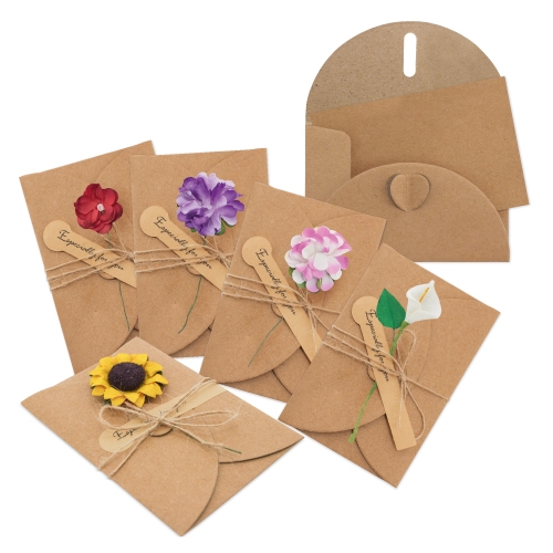 Tarjetas vintage flores secas (pack de 10)+S