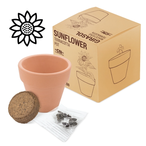 Maceta terracota lupine &quot;Floral&quot;+S