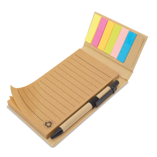 Libreta marcador con boligrafo de sobremesa &quot;Ecolife&quot;+S