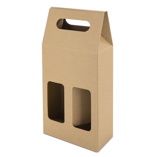 Caja carton ventana 2 botellas &quot;Treviso&quot;+S
