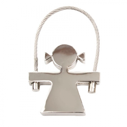 Llavero metalico niña+S