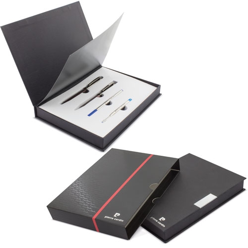 Estuche boligrafo+roller doble recambio genova pierre cardin+S