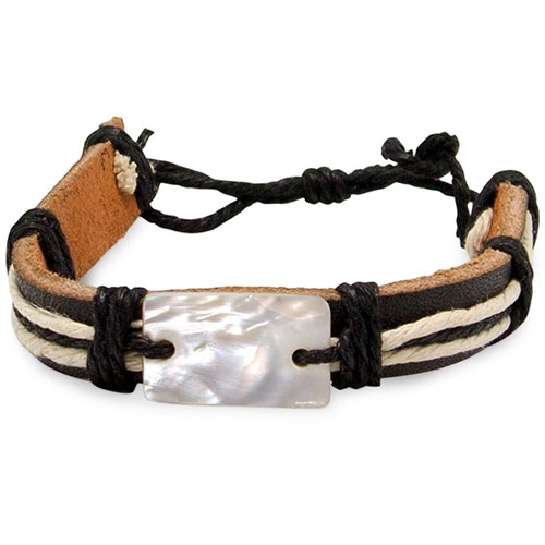 Pulsera piel/nacar &quot;Magaluf&quot;+S