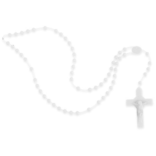 Rosario silicona blanco &quot;Crucix&quot;+S