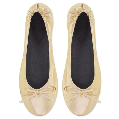 Zapatilla plegable oro (12 pares) &quot;Ballet&quot;+S