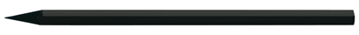 Lapiz landin madera negra sin goma hexagonal +S