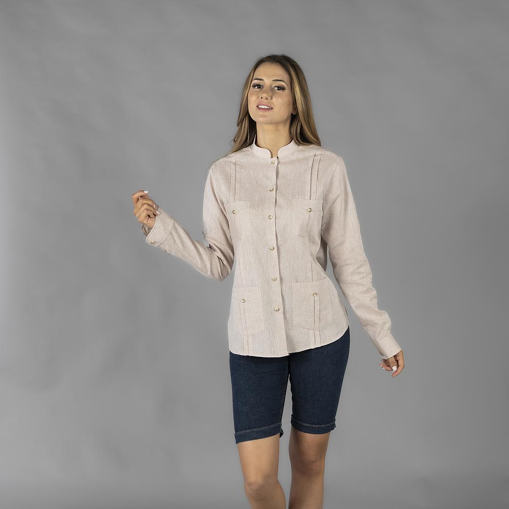 GUAYABERA MUJER CUELLO MAO ISABELA+S