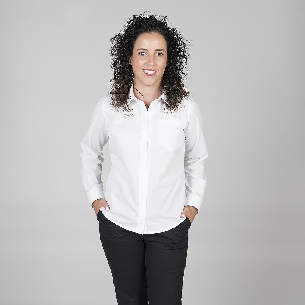 BLUSA MUJER BOTON OCULTO MANGA LARGA+S