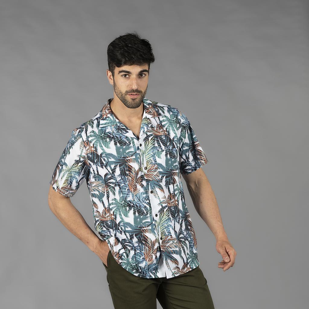 CAMISA HOMBRE CUELLO SOLAPA HAWAI+S