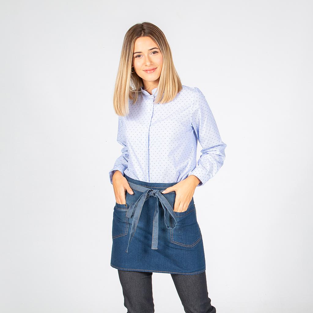 DELANTAL CORTO LAVADO TEJANO AÑIL 40X69 CM &quot;RED LINE&quot;+S