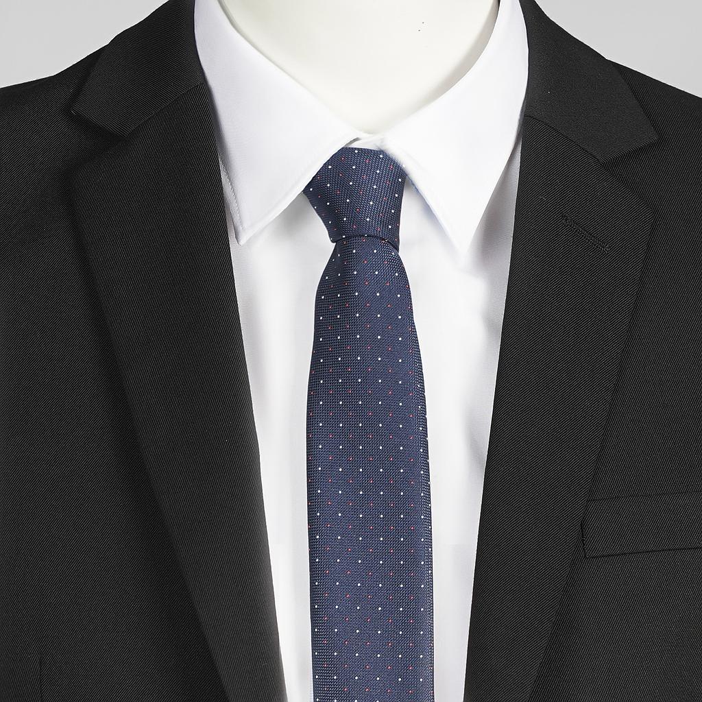 CORBATA SIN NUDO DE PALA ESTRECHA PUNTOS+S