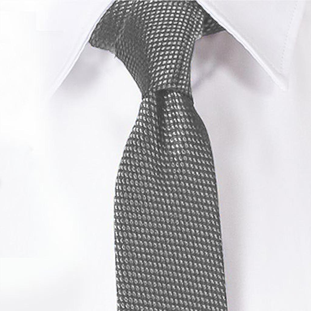 CORBATA SIN NUDO DE PALA ESTRECHA JACQUARD+S