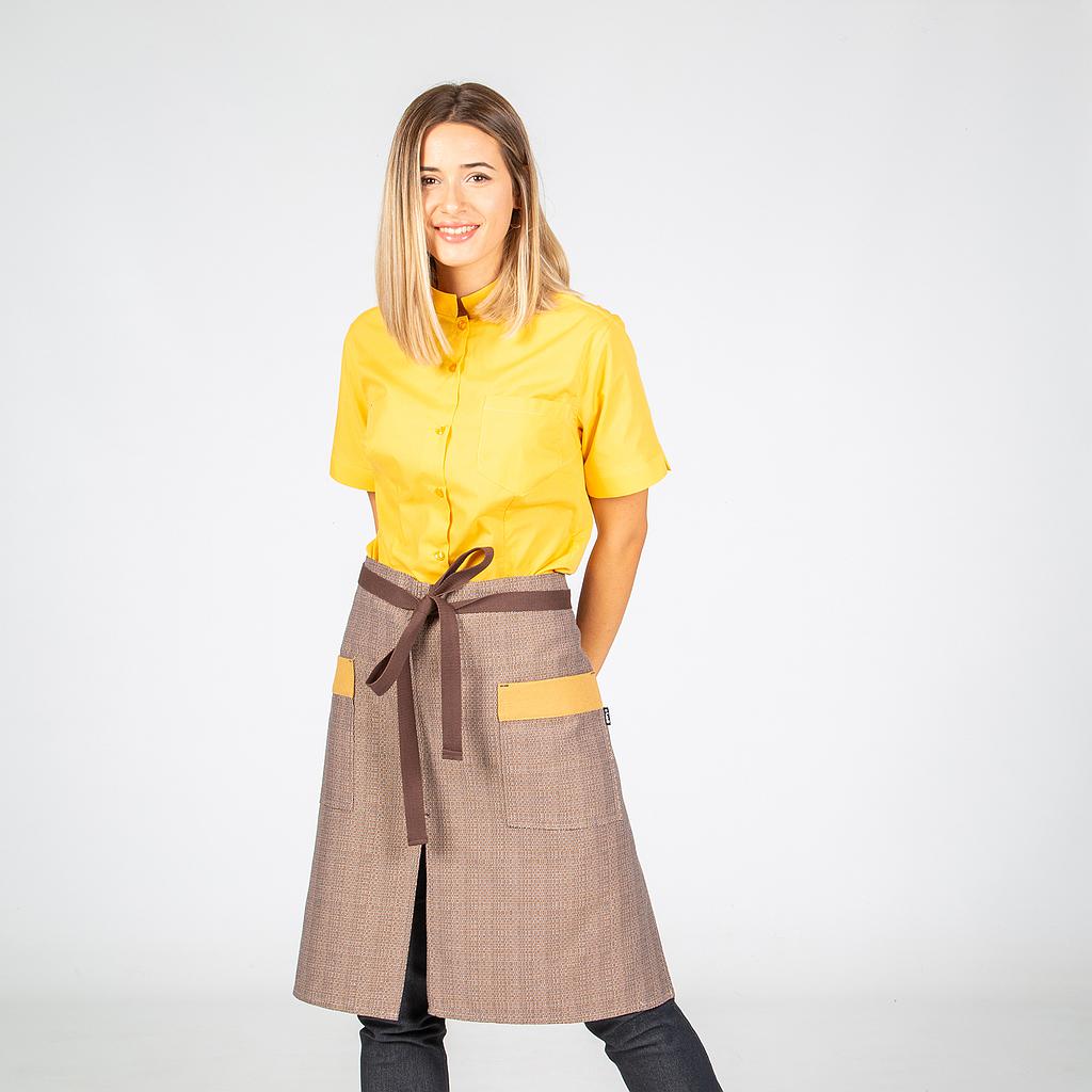 DELANTAL SIN PETO CHOCOLATE COMBI ALBERO 58X74 CM+S