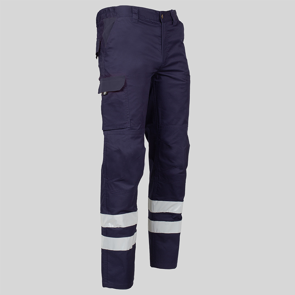 PANTALON UNISEX MULTIBOLSILLOS ELASTICO ARCE 2 BANDAS REFLECTANTES+S