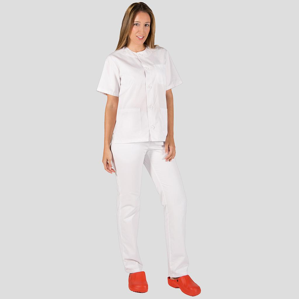 CONJUNTO UNISEX ABOTONADO SARGA BLANCA+S
