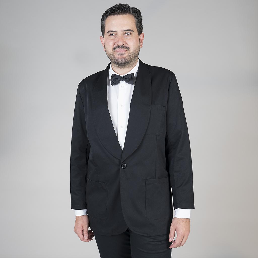 CHAQUETILLA SMOKING 1 BOTON NEGRA+S