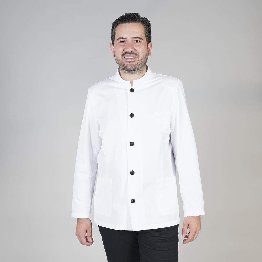 CHAQUETA HOMBRE CUELLO MAO BLANCA+S