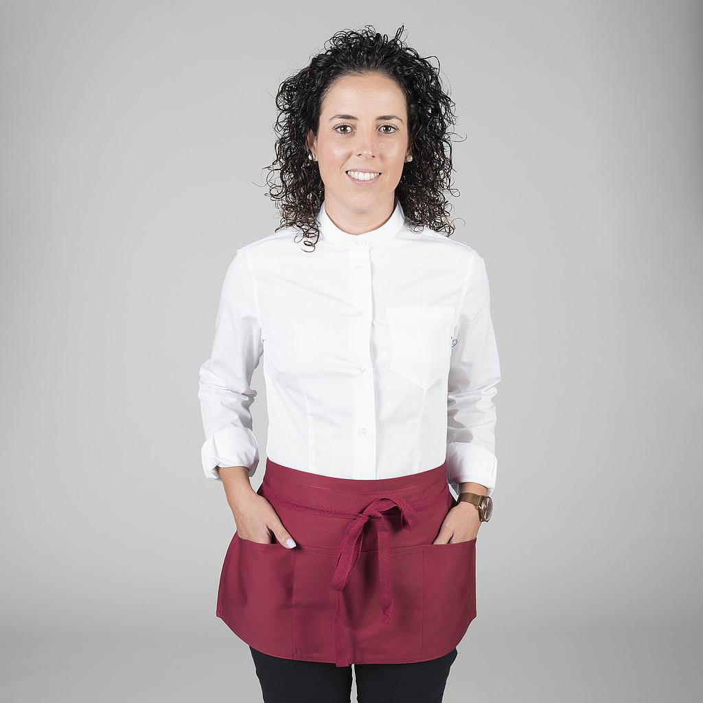 DELANTAL S/PETO CORTO CUELLO BOLS. CINTAS ALGODON 30X60 CM+S