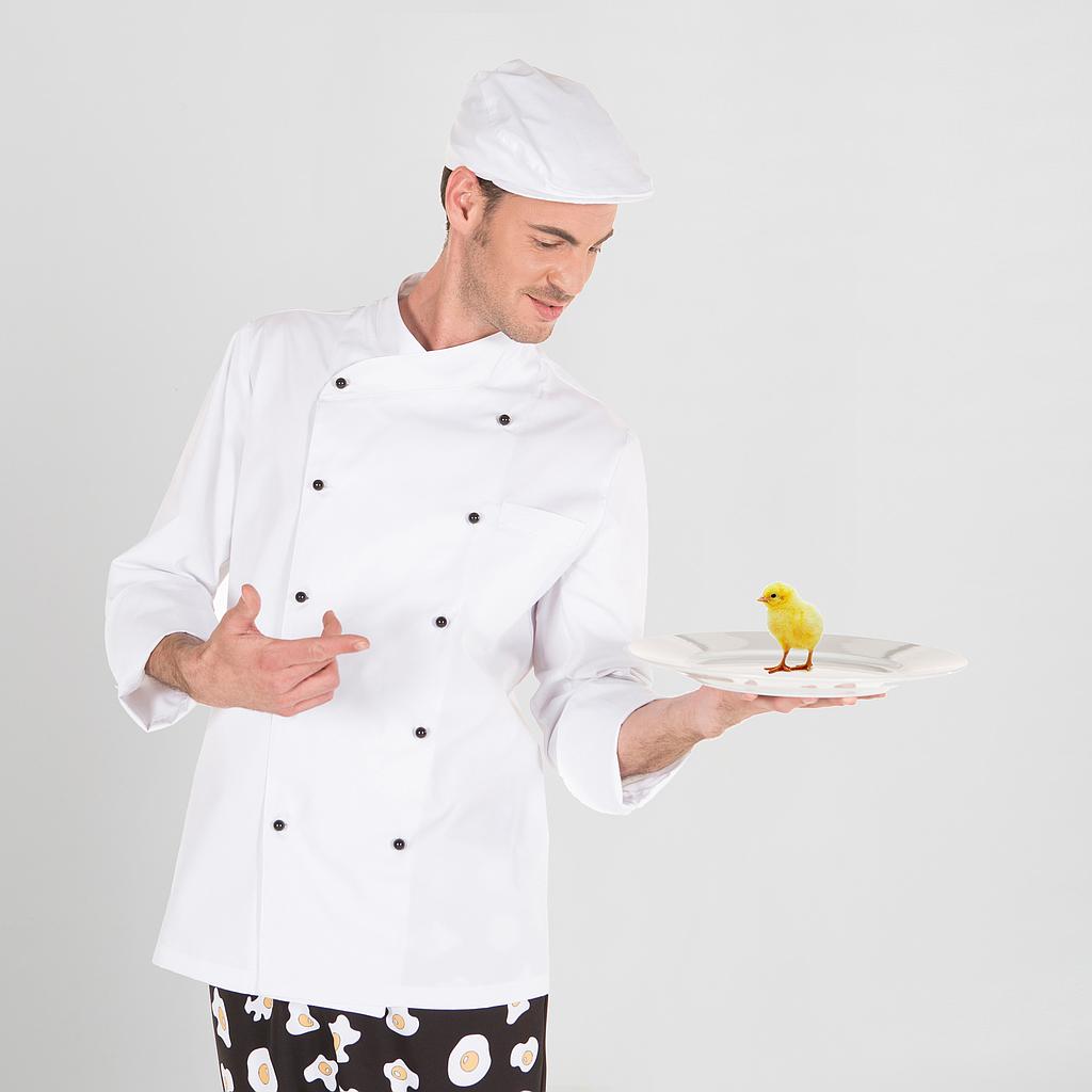 CHAQUETA HOMBRE COCINA NIZA SIN BOTONES +S