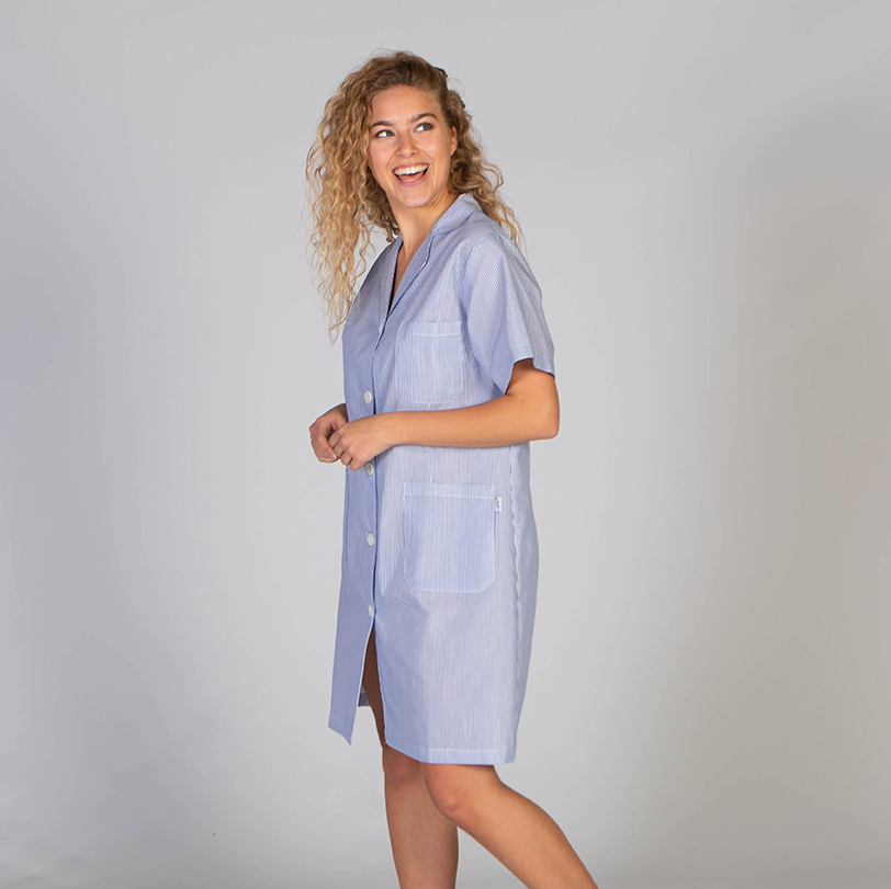 BATA MUJER MANGA CORTA VICHY+S