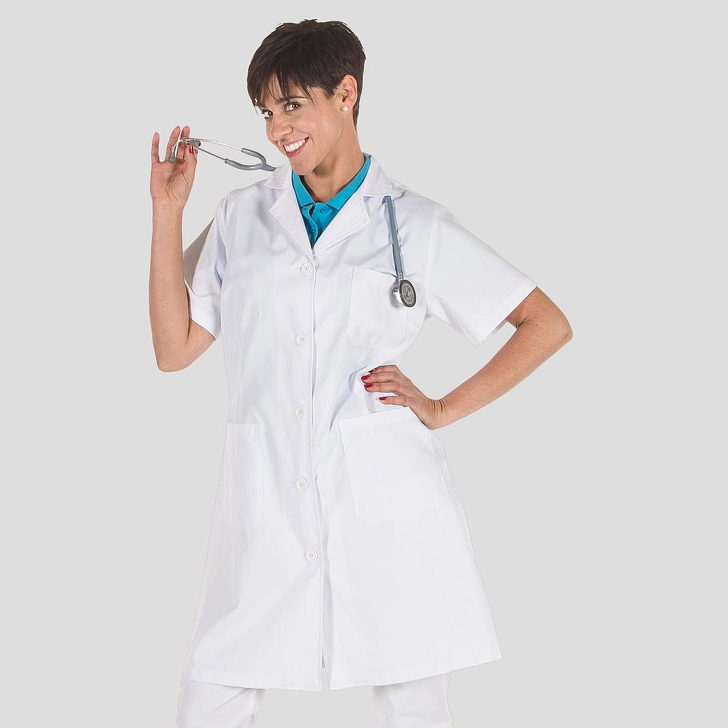 BATA MUJER MANGA CORTA SARGA BLANCA+S