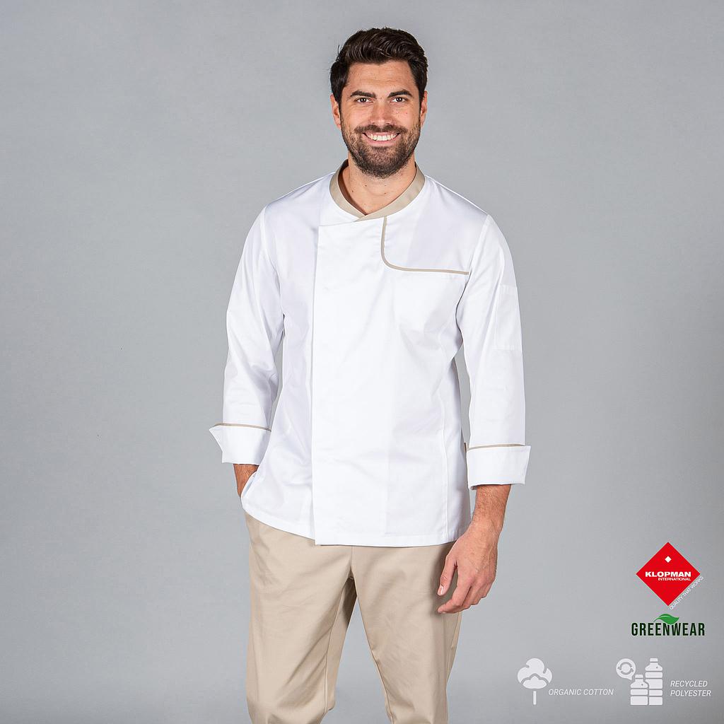 CHAQUETA COCINA HOMBRE OTERO TEJIDO RECICLADO Y ORGANICO KLOPMAN+S