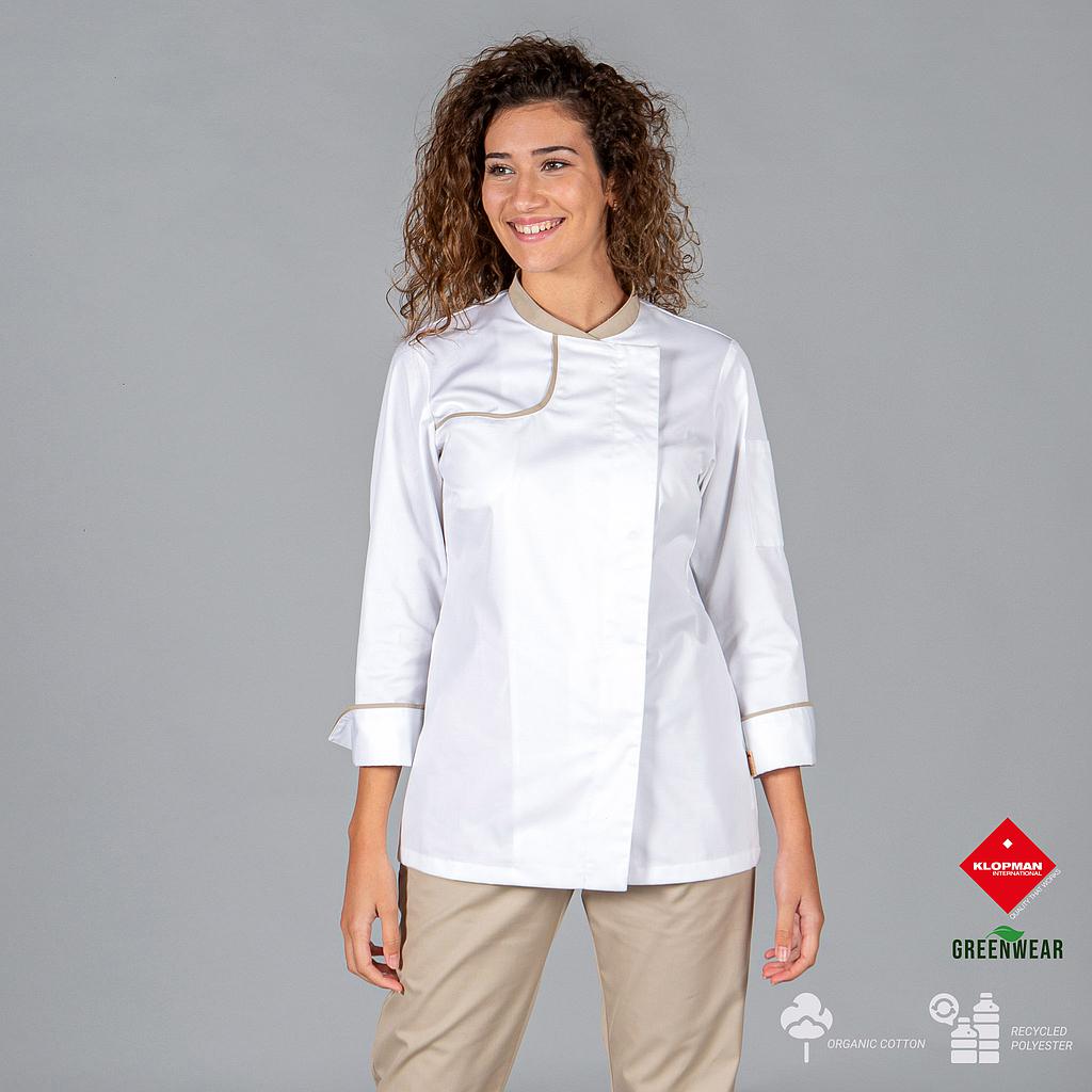 CHAQUETA COCINA MUJER ANAYA TEJIDO RECICLADO Y ORGANICO KLOPMAN+S