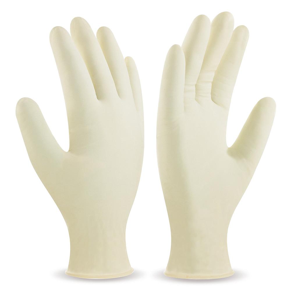 Guante desechable latex+S
