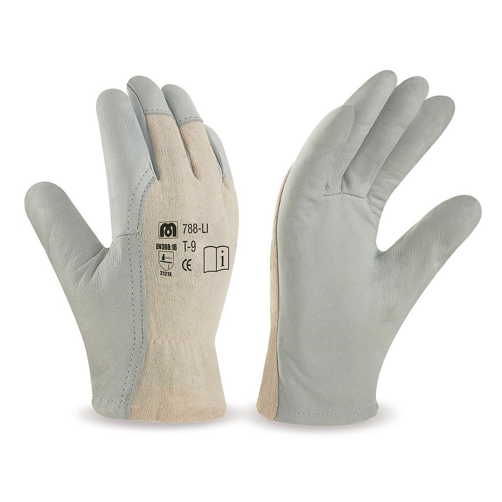 Guante cond.flor palma dorso alg.+S